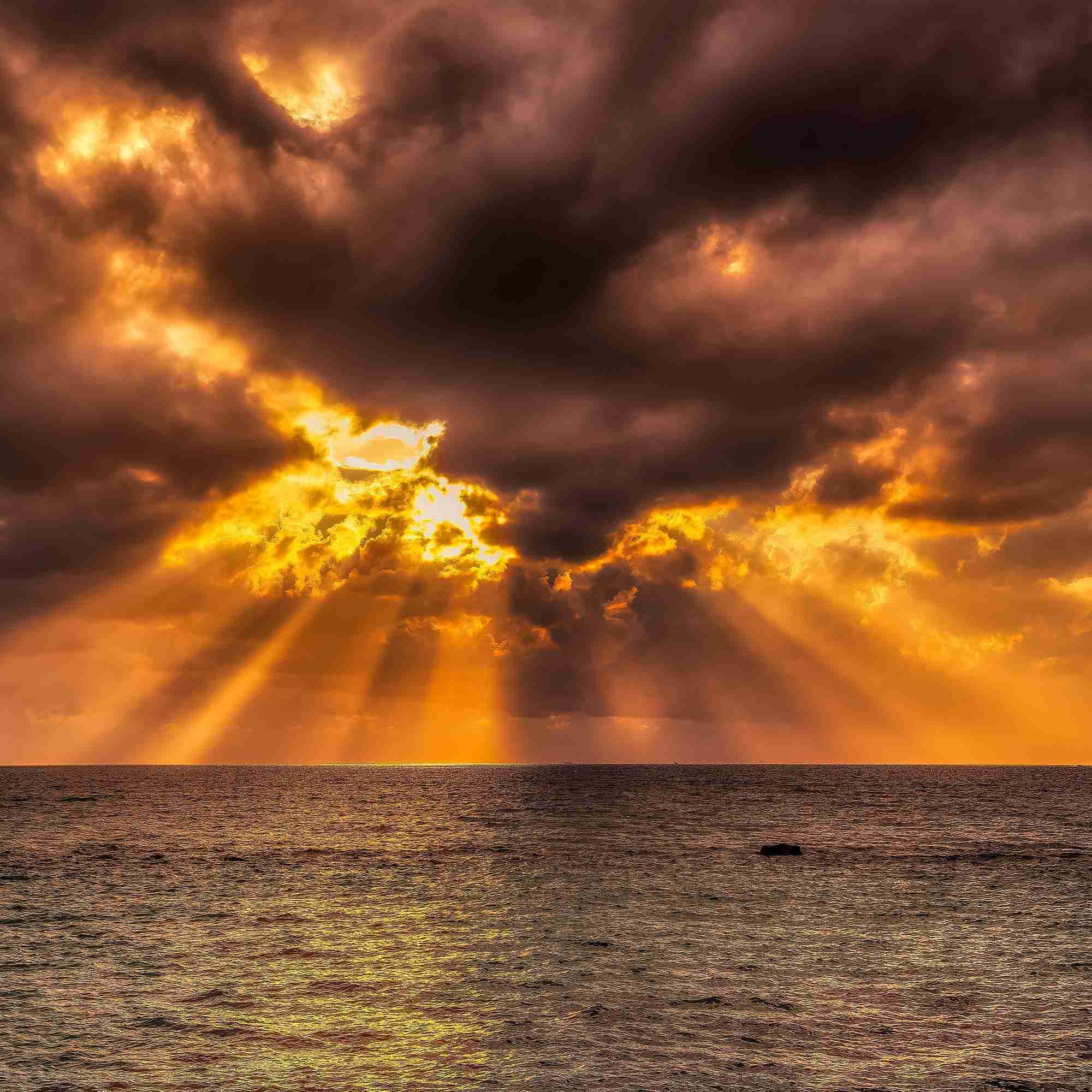 Rust-Hued Sunset Over the Cilento Coastline – A Fine Art Photograph