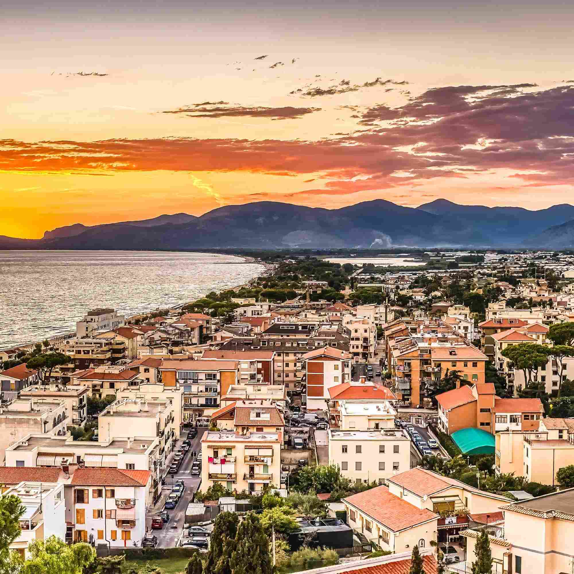Sunset Over Sperlonga and the Tyrrhenian Coast – A Fine Art Photograph