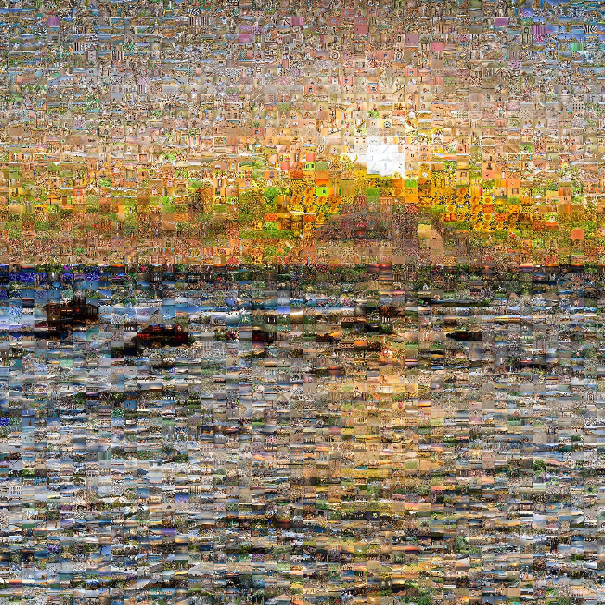 Mosaic of the Tuscan Sunset over the Sea: Golden Horizon at Livorno