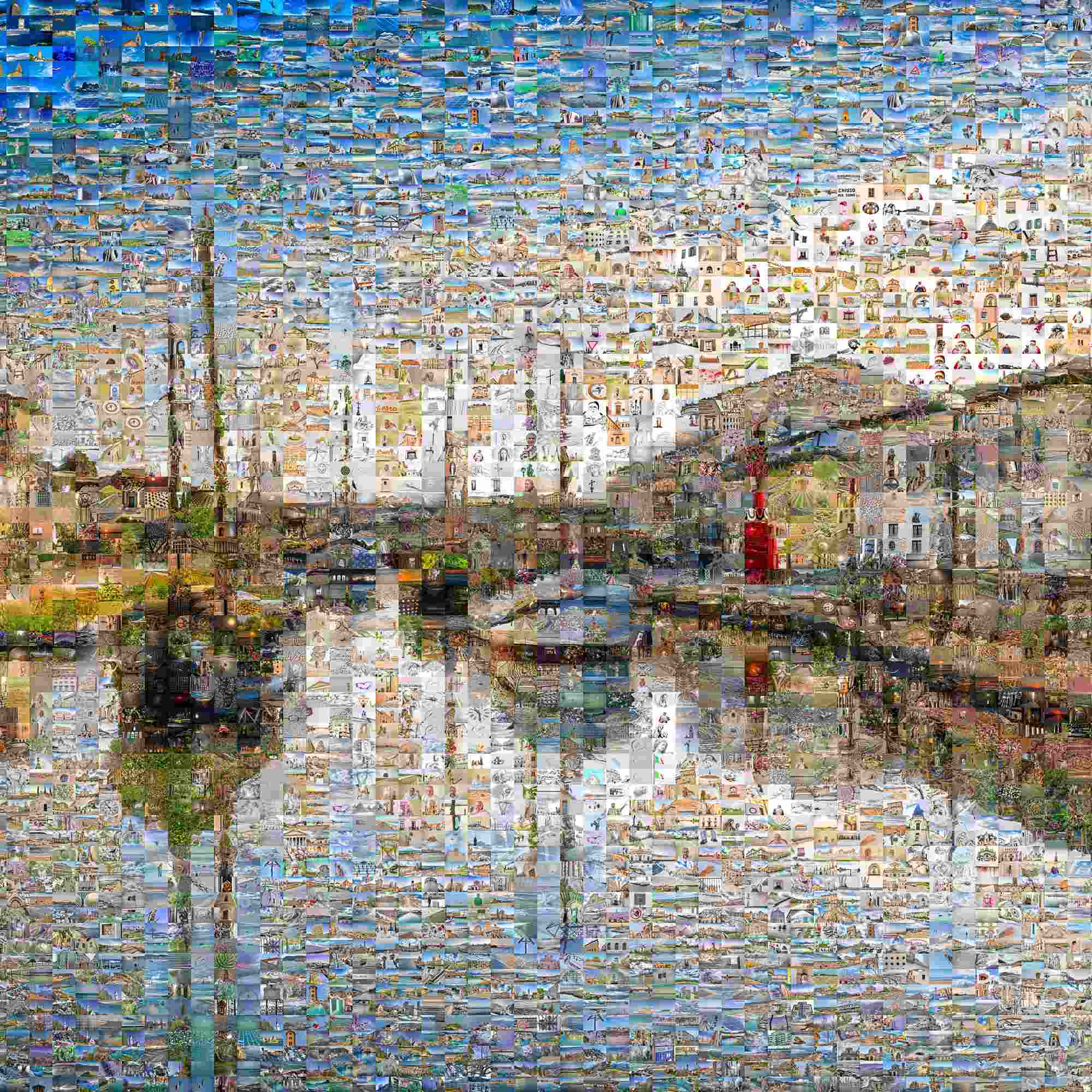 Reflections of Time: Cesenatico's Canal in Mosaic