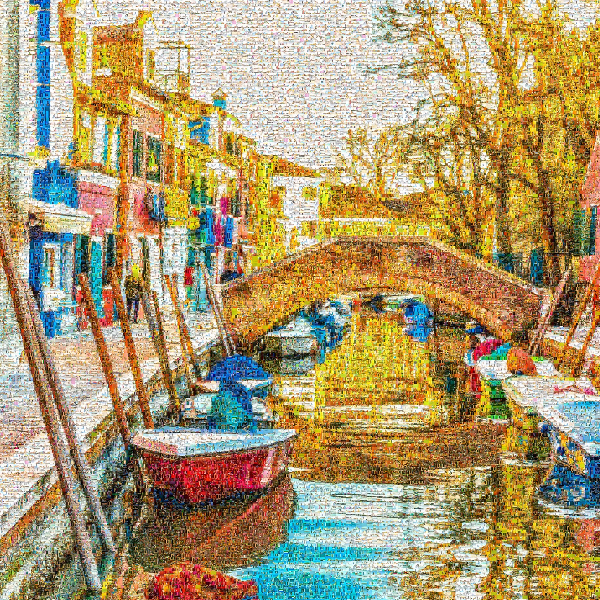 Burano's Canal Quilt: A Vivid Mosaic