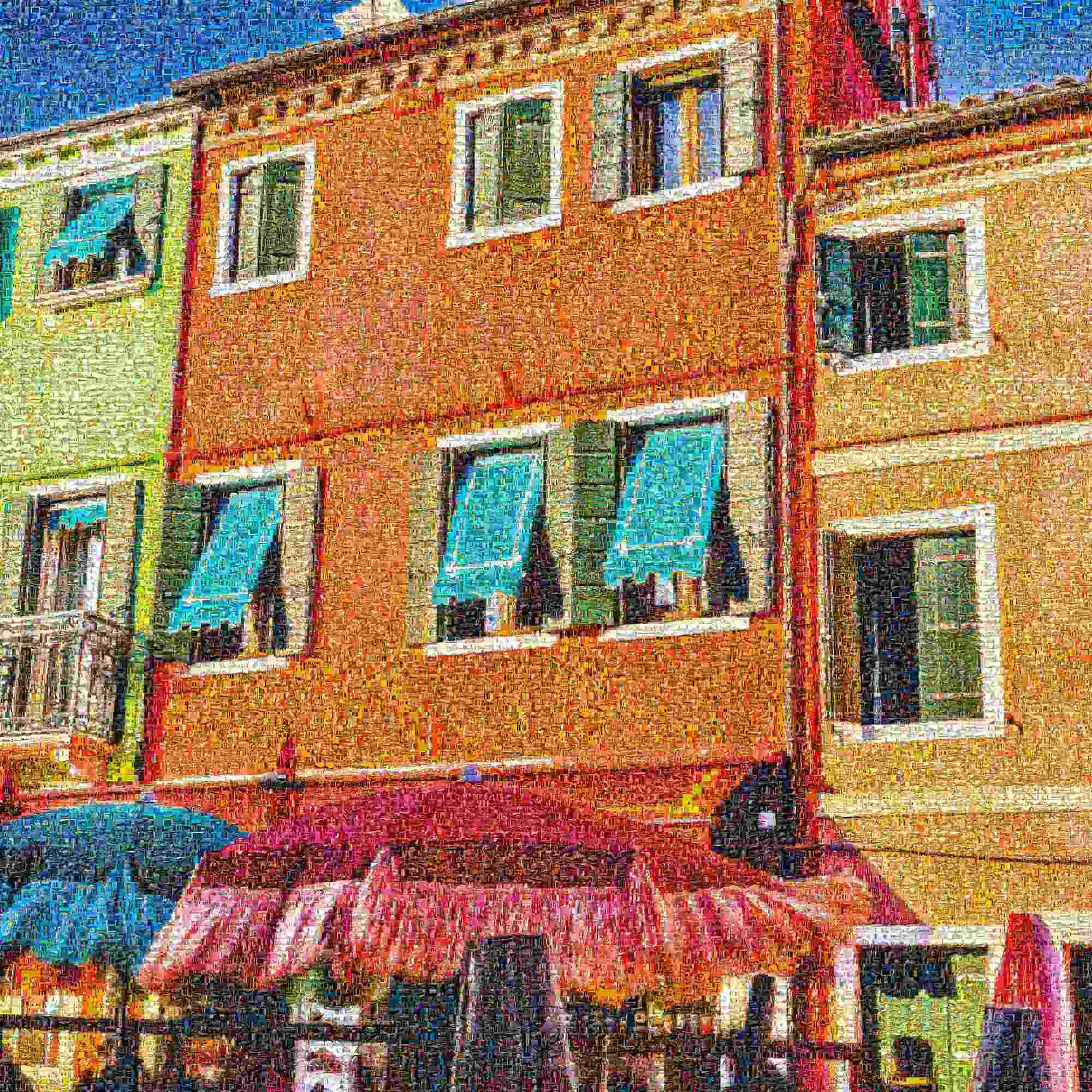 Colorful houses of Burano Island in Italy