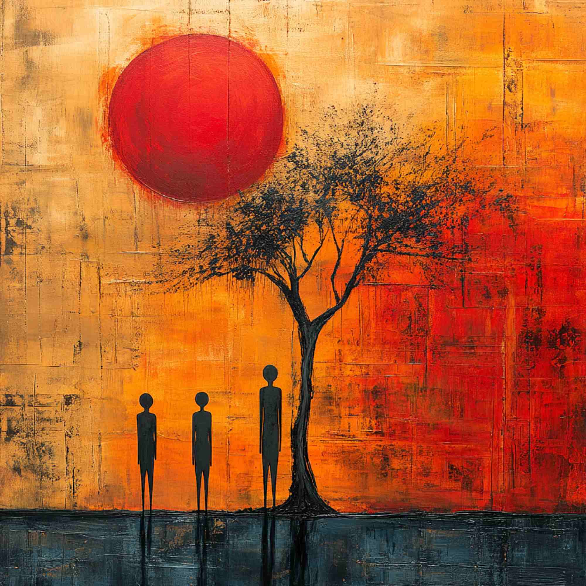 Under the red sun