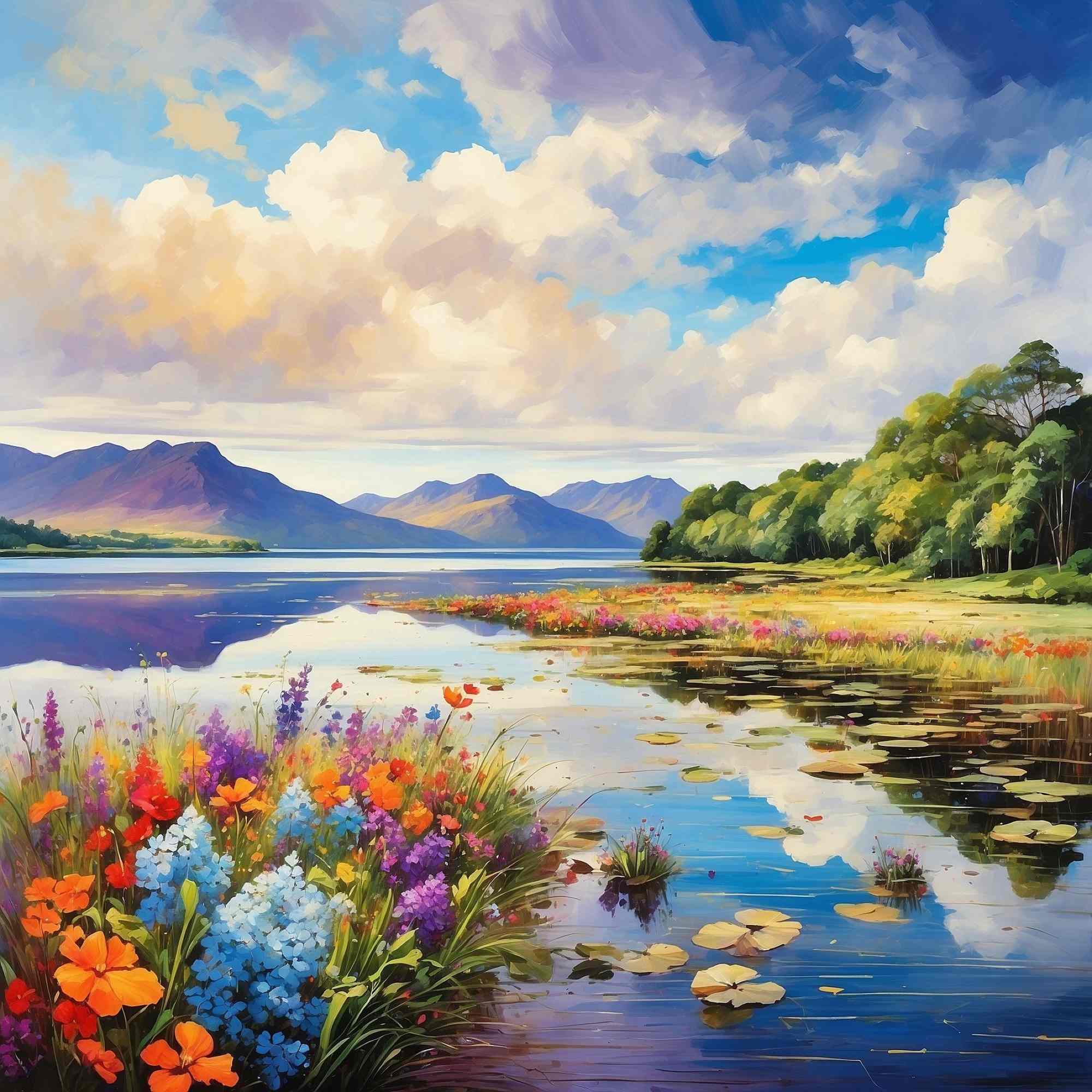 Flowery Banks of Loch Lomond in Scotland  III