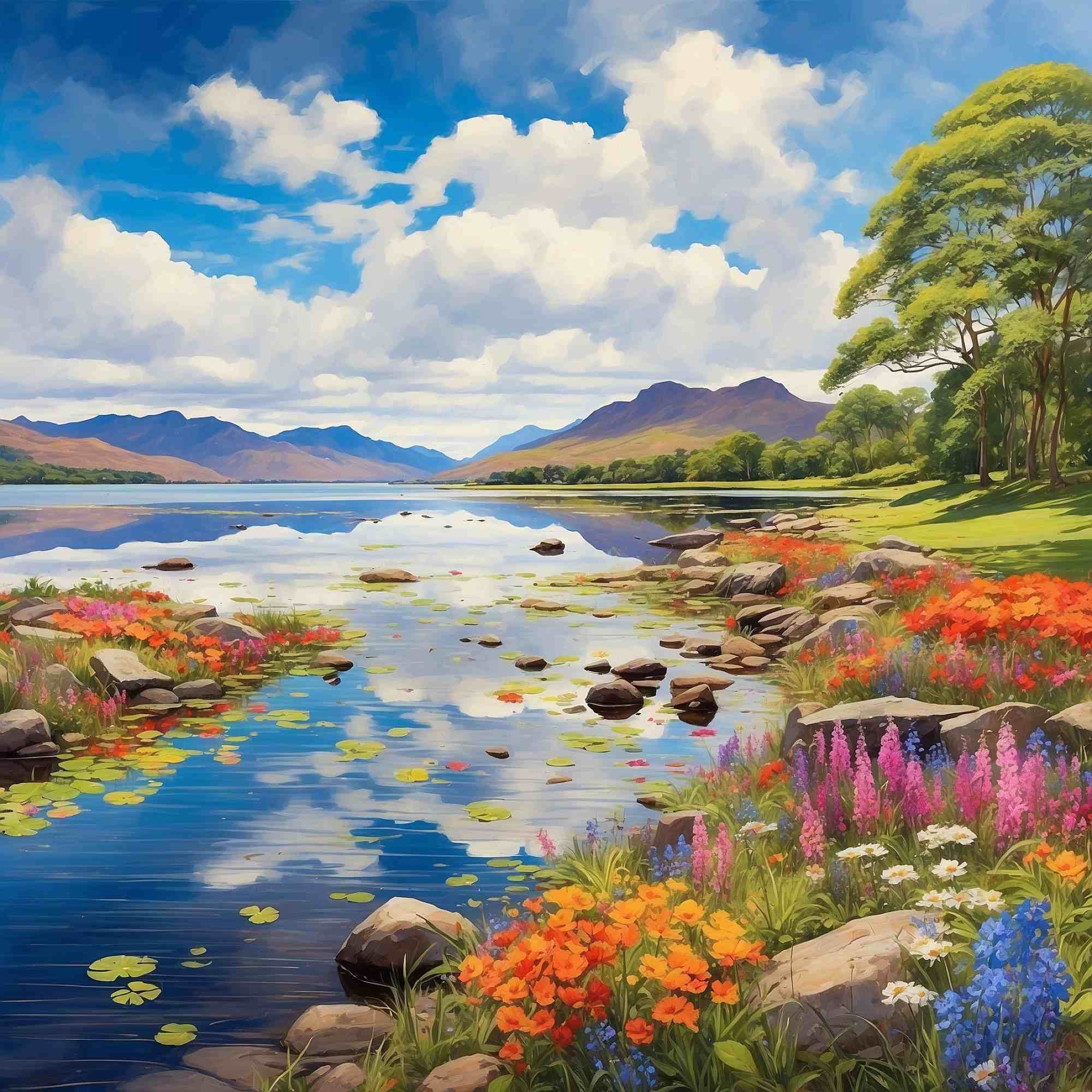Flowery Banks of Loch Lomond in Scotland  II