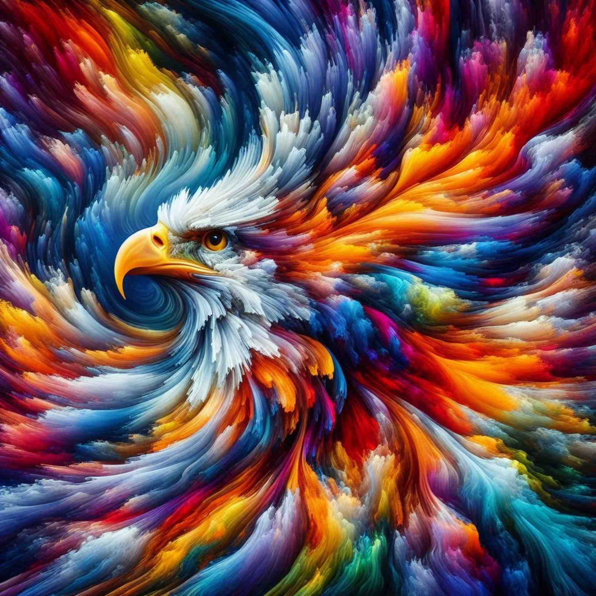 Colors in motion - Bald Eagle